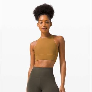 Lululemon High Neck Energy Bra Spiced Bronze Size 6